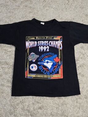 VTG 92 ORIGINAL Toronto Blue Jays 1992 World Series Champs Tee L